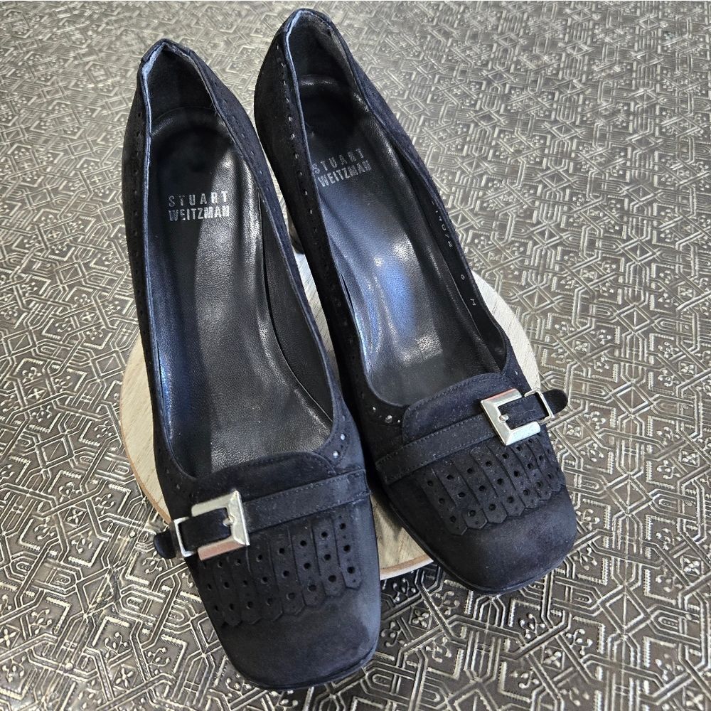 🐢 Stuart Weitzman Kiltie Women's Pump Size 6M Black